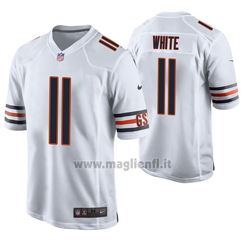 Maglia NFL Game Chicago Bears Kevin White Bianco